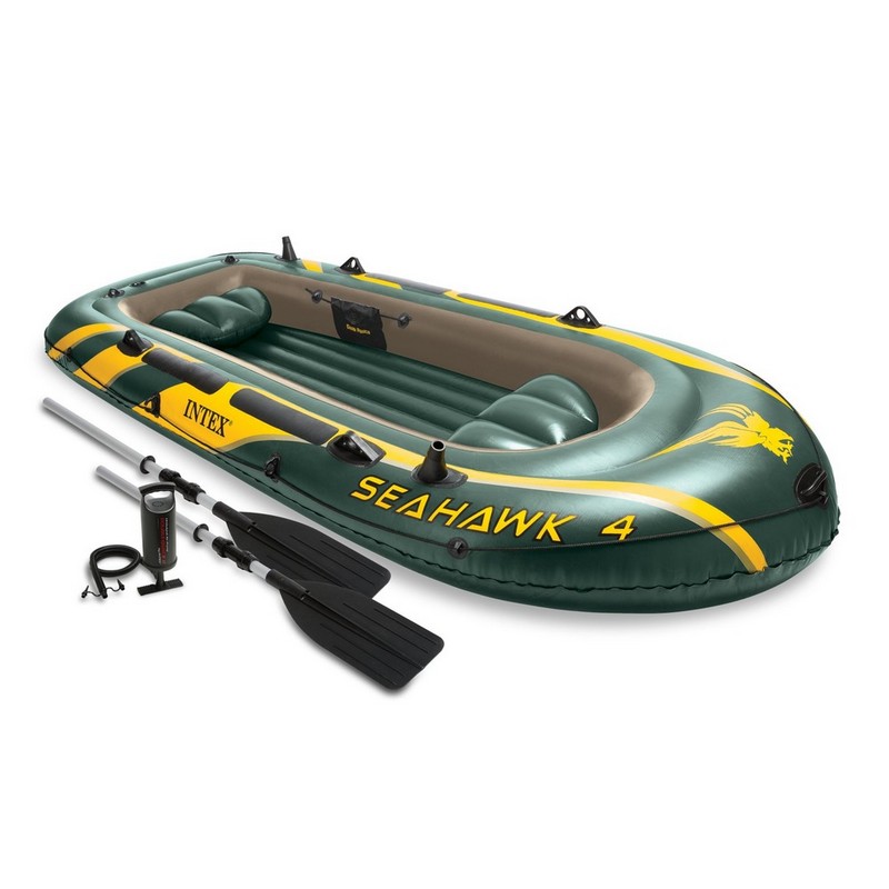 Лодка надувная четырехместная Intex Seahawk-400 Set (68351) 800_800