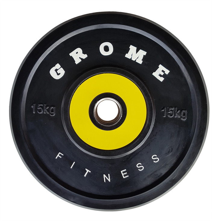 фото Диск обрезиненный grome fitness wp-080 15кг