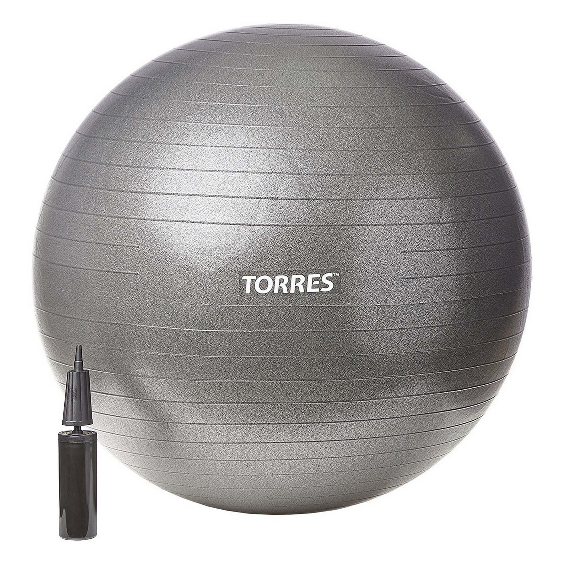 Купить Мяч гимнастический d85 см Torres с насосом AL121185BK темно-серый,