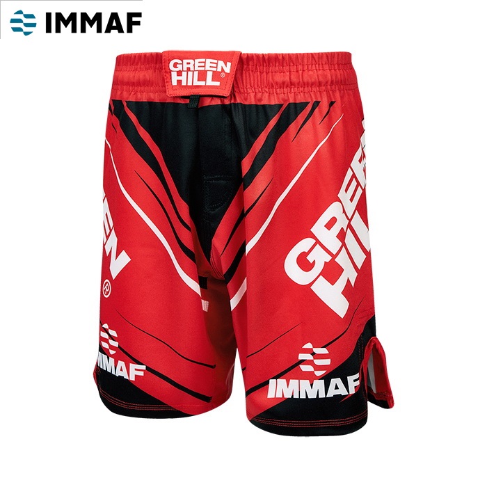 Купить Шорты Green Hill MMA SHORT IMMAF approved MMI-4022, красные,