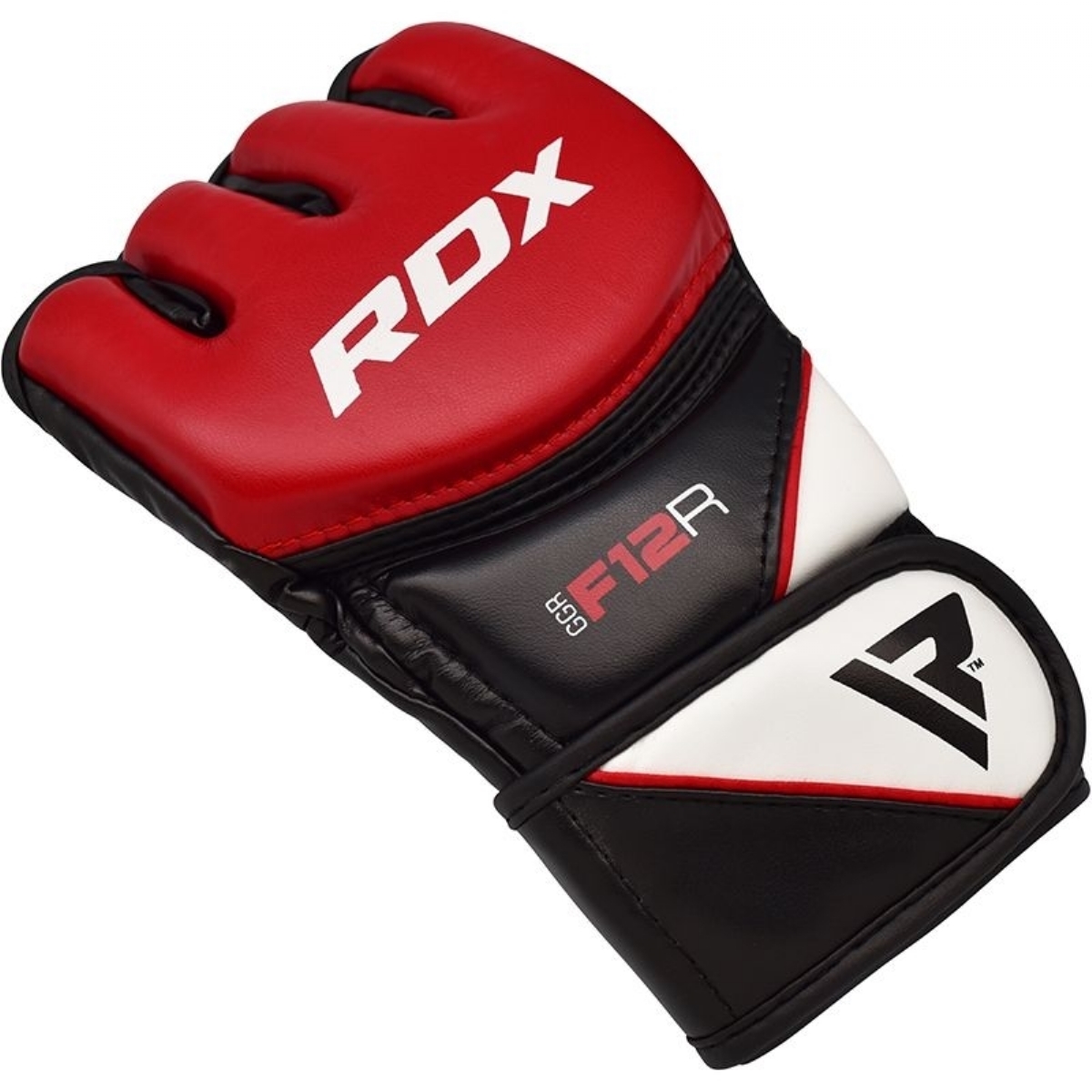 Перчатки тренировочные RDX Grappling F12 GGR-F12R черный\красный 1200_1200