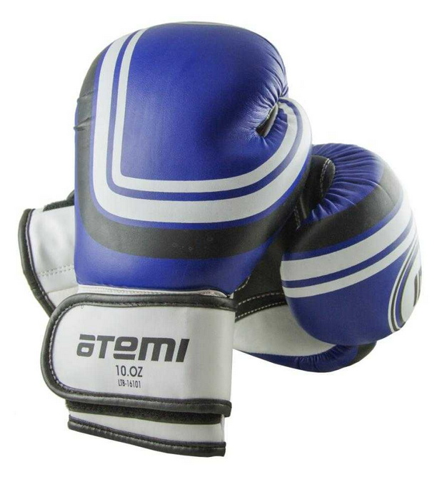 фото Боксерские перчатки atemi ltb-16101 l-xl, синий 10 oz