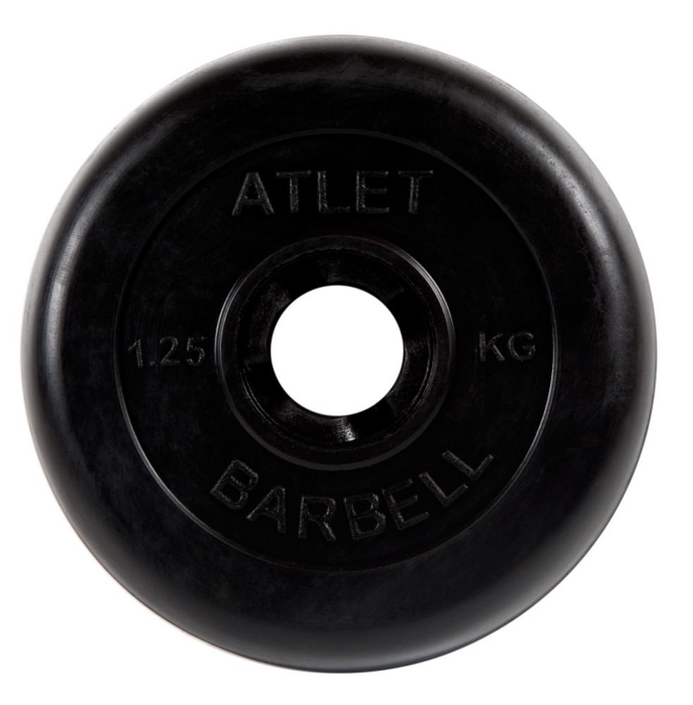 Купить Диск обрезиненный d31мм MB Barbell Atlet 1,25кг черный MB-AtletB31-1.25,