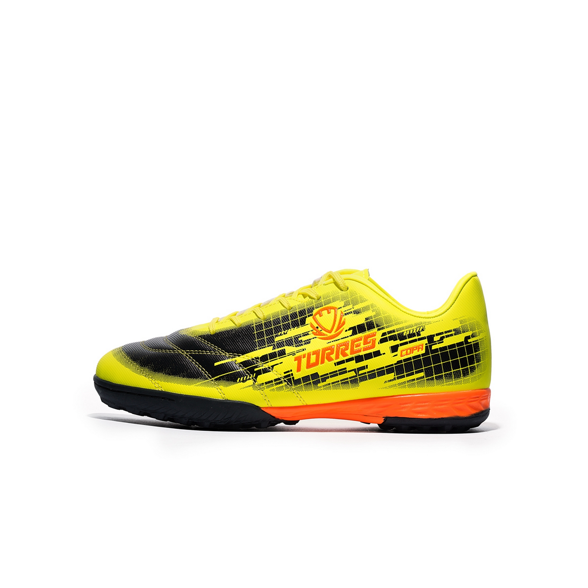 Бутсы футбольные (многошиповки) детские Torres COPA KID TS234238-614 чёрно-жёлтый 2000_2000