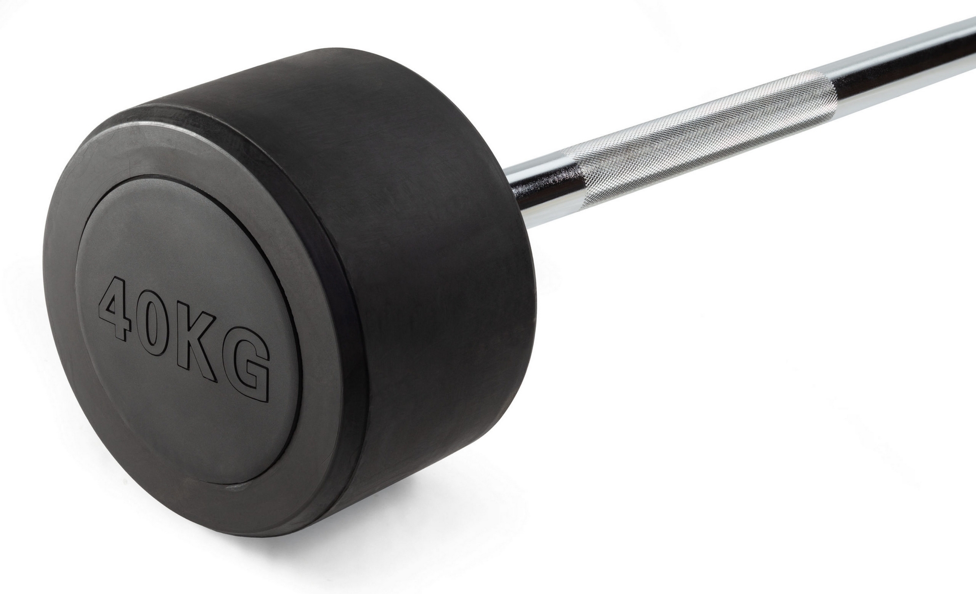 Штанга неразборная обрезиненная 40 кг. Прямой гриф VictoryFit VF-DX4400 2000_1217