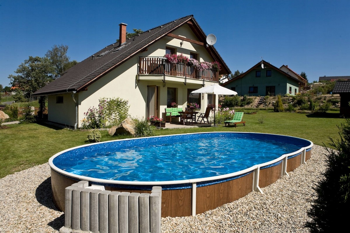 Купить морозоустойчивый бассейн овальный 550х370х120см Azuro Stone Comfort - Бас