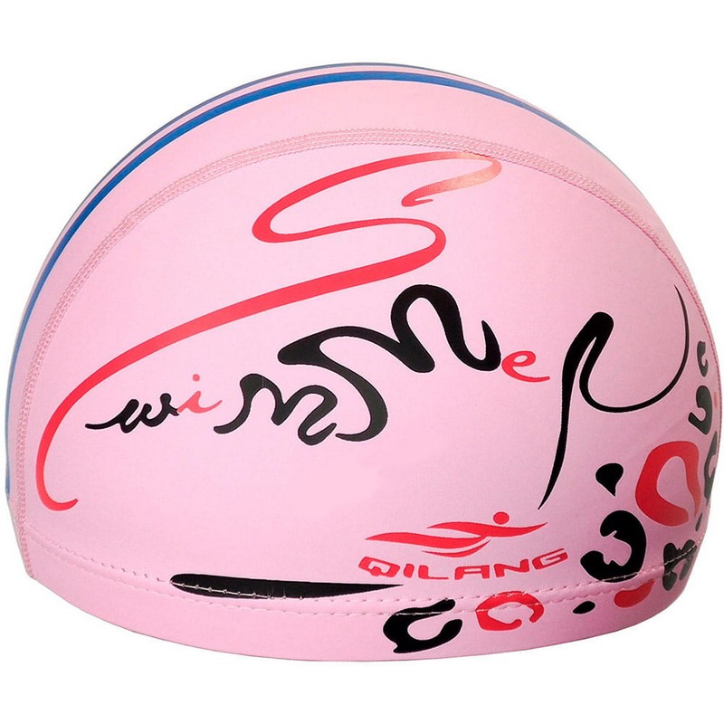 Купить Шапочка для плавания Sportex с принтом ПУ E36891-2 розовый,