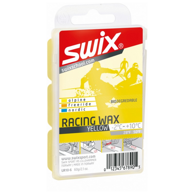 Купить Парафин углеводородный Swix Bio Racing UR10-6 желтая,