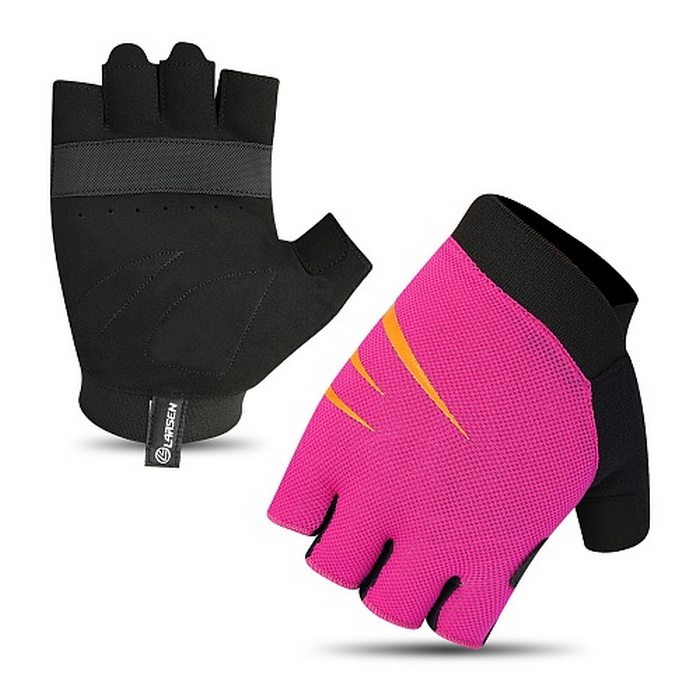 фото Перчатки для фитнеса larsen 04-18 pink/black women