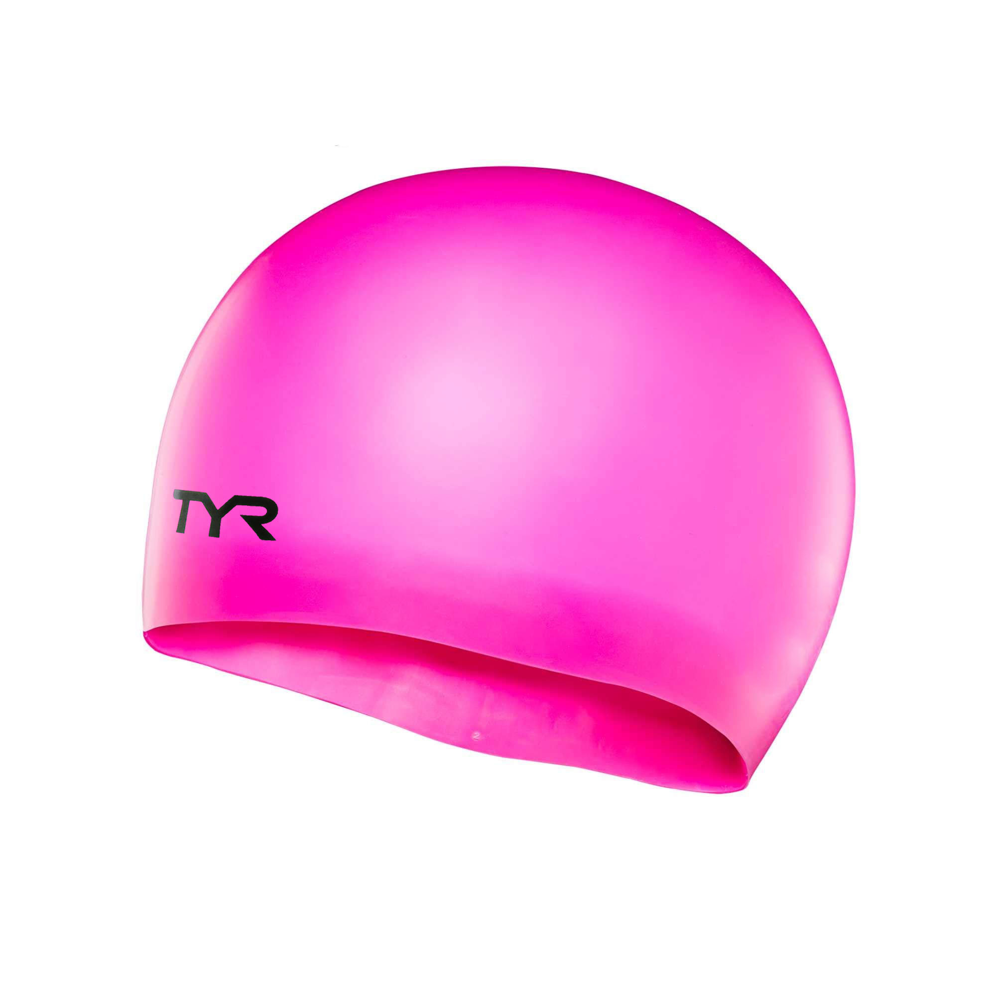 Шапочка для плавания подростковая TYR Wrinkle Free Junior Silicone Cap LCSJR-693 розовый 2000_2000