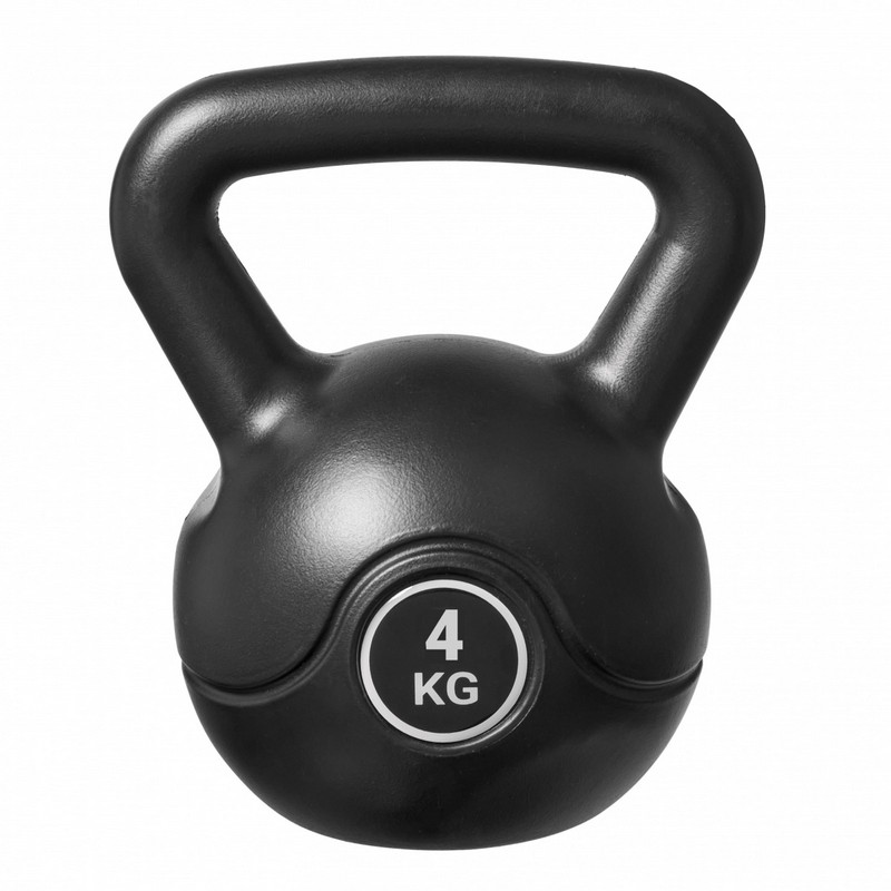 фото Пластиковая гиря 4 кг bradex sf 0704 (4kg solid color cement kettle bell, black)