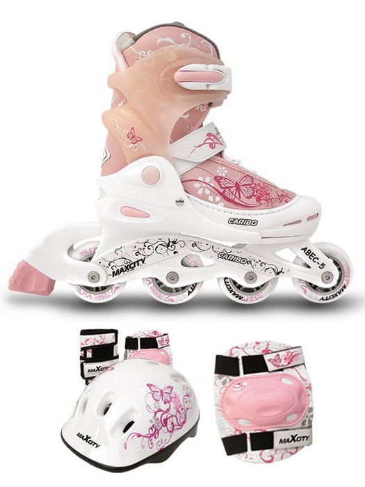

Роликовые коньки MaxCity Caribo combo girl розовый