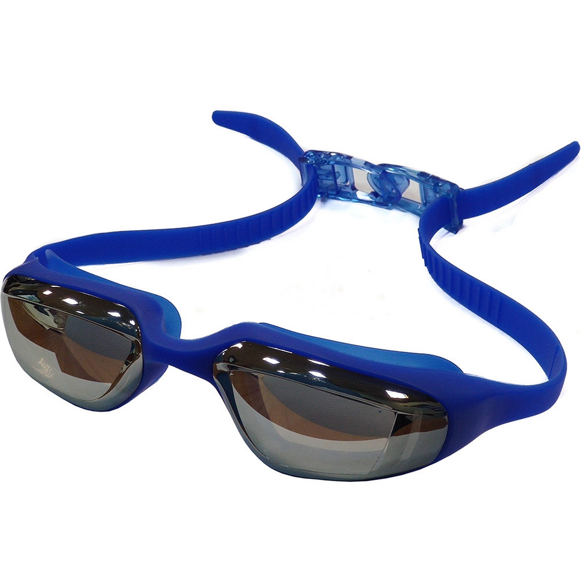 Купить Очки для плавания зеркальные взрослые Sportex E39696 синий,