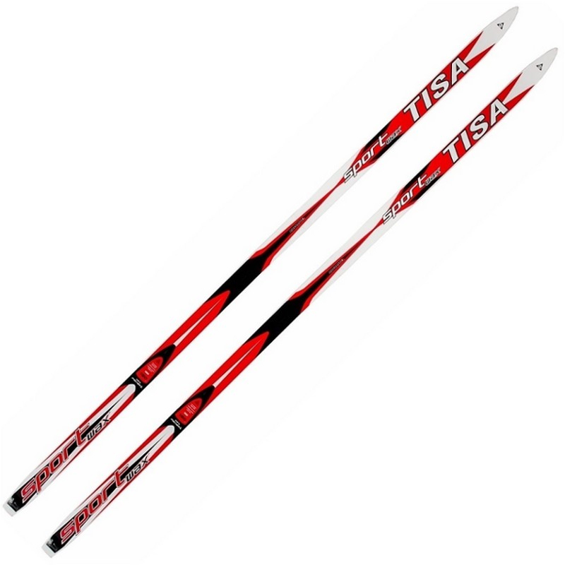 Лыжи беговые Tisa Sport Jr. Step N91118 красный,  - купить со скидкой