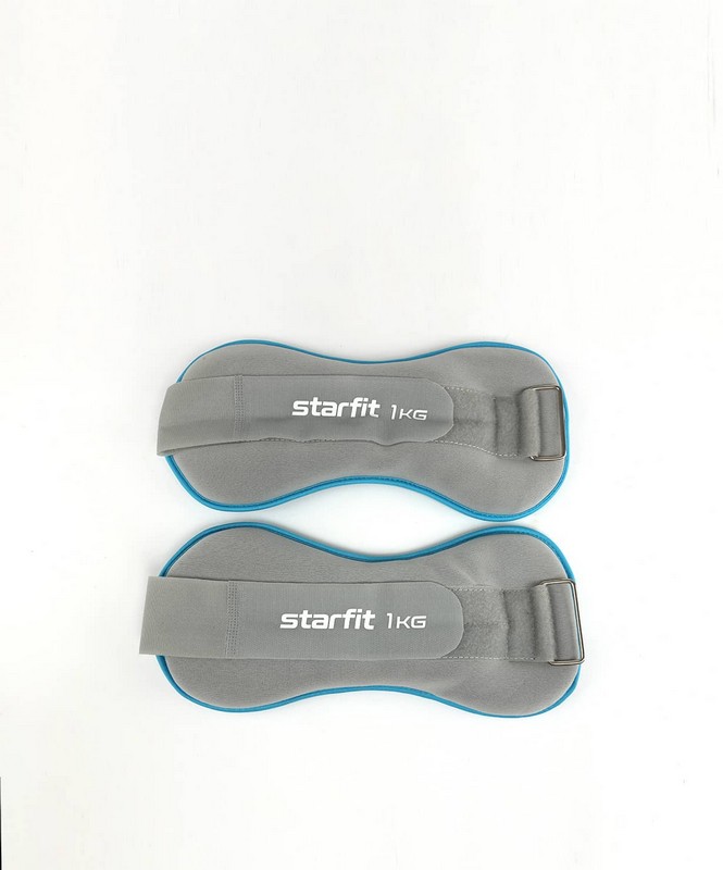 фото Утяжелители универсальные core 1 кг star fit wt-501 синий\серый