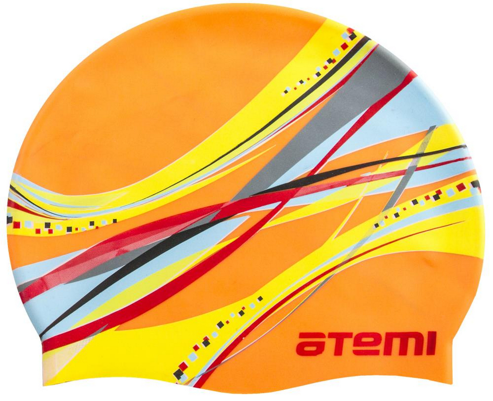 Купить Шапочка для плавания Atemi PSC419 оранжевый (графика),