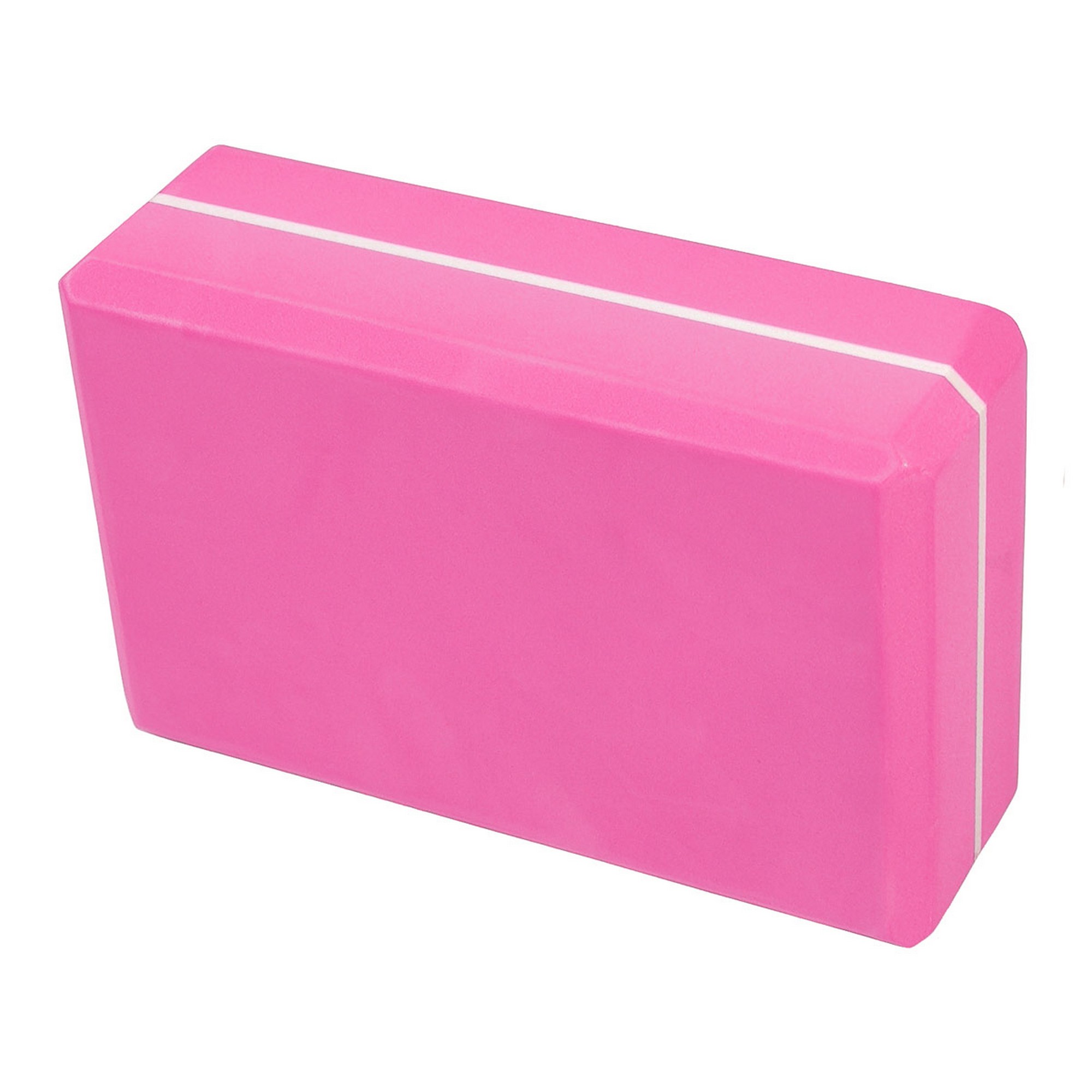 Йога блок Sportex полумягкий, из вспененного ЭВА 22,3х15х7,6 см E39131-7 розовый