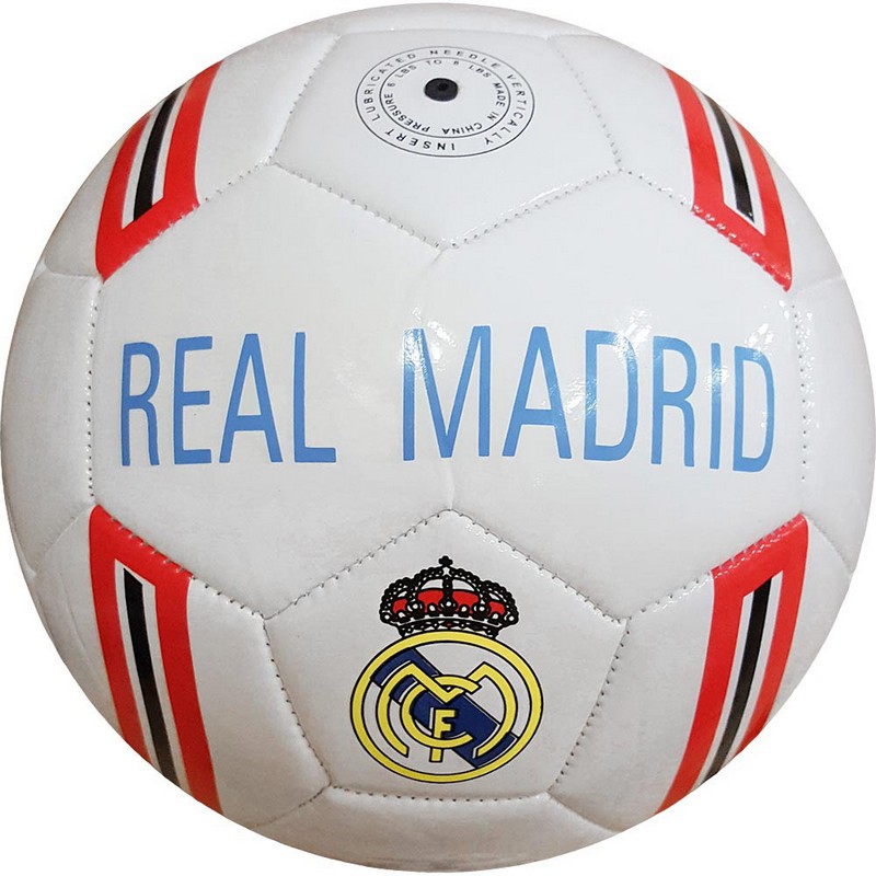 фото Мяч футбольный real madrid, клубный, 3-слоя pvc 1.6 r18042-6 р.5 nobrand