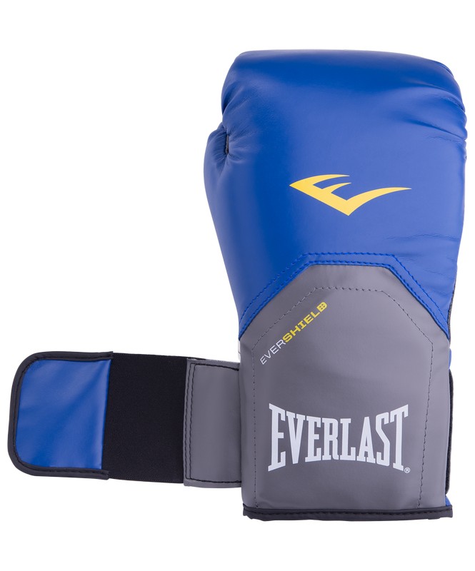 Перчатки боксерские Everlast Pro Style Elite 2214E, 14oz, к/з, синий 665_800