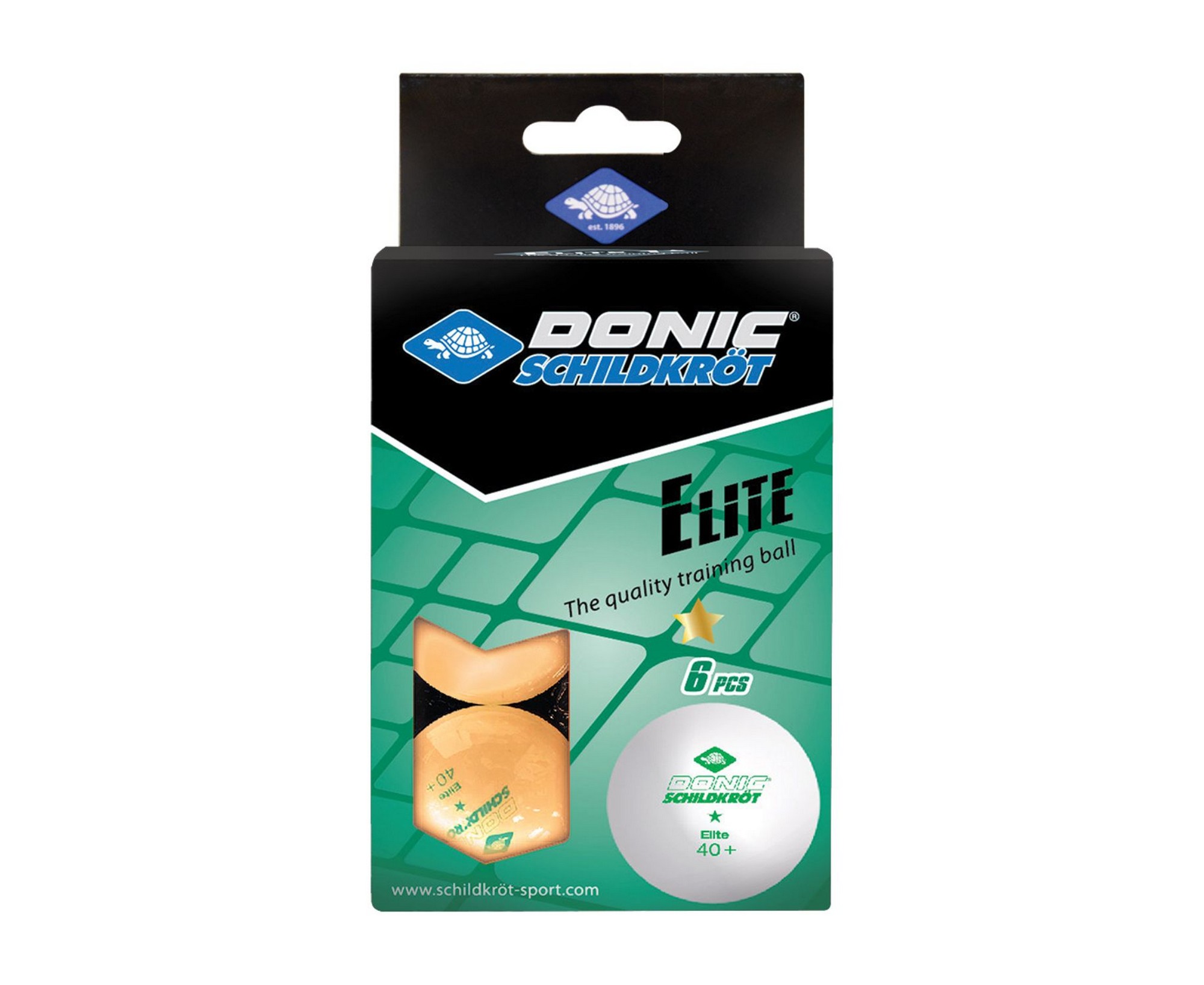 Купить Мячики для настольного тенниса Donic Elite 1* 40+, 6 штук 608518 оранжевый,