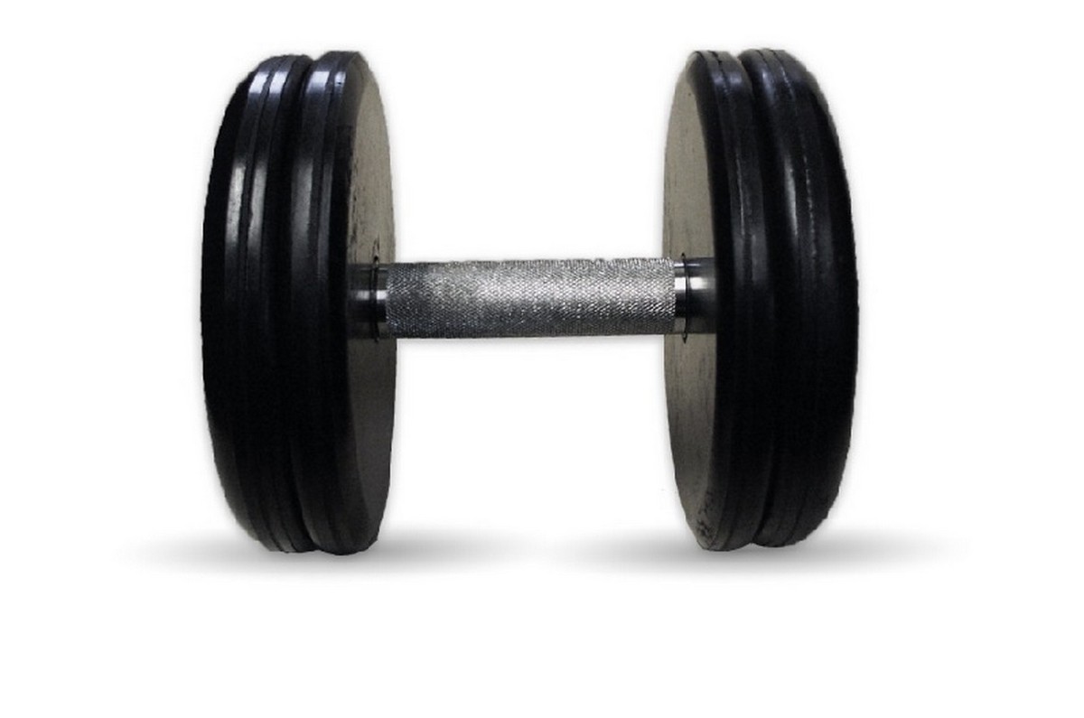 Гантель классик с вращающейся ручкой хром 22 кг MB Barbell MB-FdbEM-B22