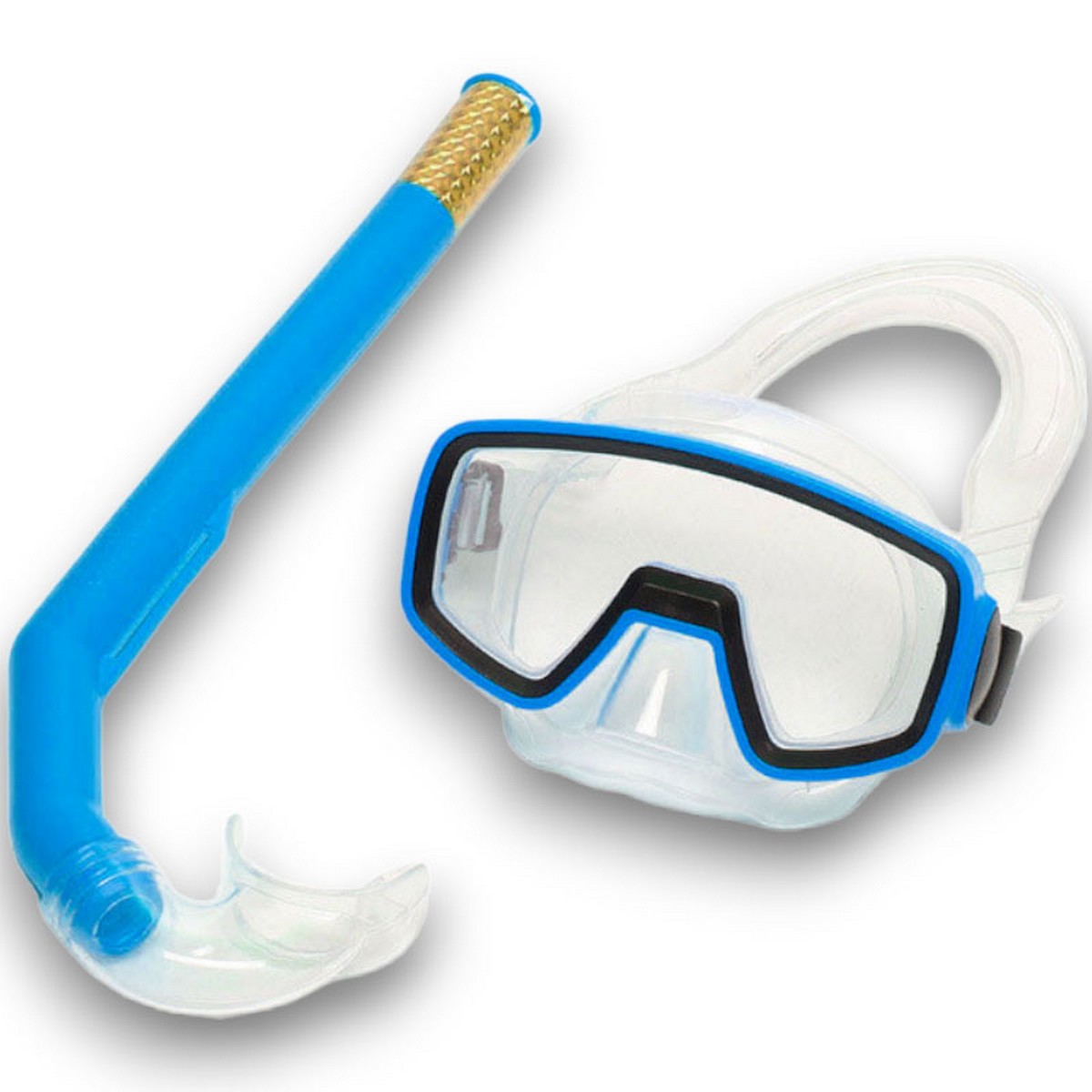 Набор для плавания детский Sportex маска+трубка (ПВХ) E41222 синий 1200_1200
