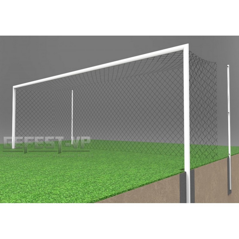 фото Ворота для футбола, стальные, бетонируемые gefest сб-7101 (732x244) пара