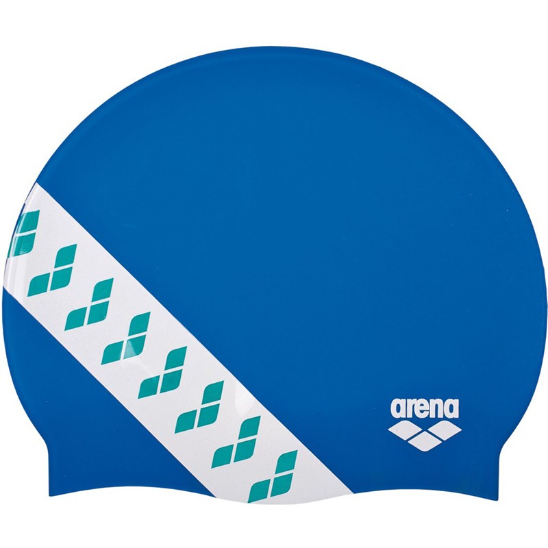 фото Шапочка для плавания arena team stripe сap, 001463816, синий, силикон
