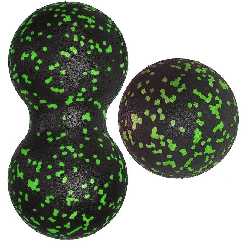 Набор массажных мячиков 8см + 8х16см Sportex MFS-105 зеленый (E33008)
