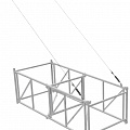 Ферма баскетбольная вынос 3м настенная складная для щита 1,8x1,05м(1,8x1,2м) ФСИ 10698 120_120