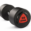 Гантель серии ZVO уретановое покрытие красная вставка 34 кг Ziva ZVO-DBPU-1023 120_120