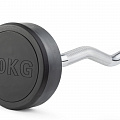 Штанга неразборная обрезиненная 20 кг. Изогнутый гриф VictoryFit VF-DX5200 120_120