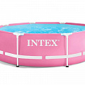 Каркасный бассейн 244х76см Intex Metal Frame Pink (фильтр) 28292 розовый 120_120