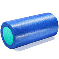Ролик для йоги Sportex полнотелый 2-х цветный (синий/желтый) 90х15см PEF90-17 120_120