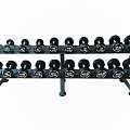 Комплект PVC гантелей V-Sport 2,5-25кг (10пар) со стойкой FTX-312.1 120_120
