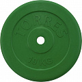 Диск обрезиненный Torres 10 кг PL504110, D25 мм, зеленый 120_120