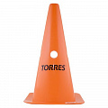 Конус тренировочный Torres TR1009, высота 30 см, с отверстиями для штанги, пластмасса, оранжевый 120_120