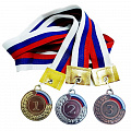 Медаль Sportex 2 место с флагом (d5 см, лента в комплекте) F11733 120_120
