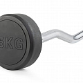 Штанга неразборная обрезиненная 15 кг. Изогнутый гриф VictoryFit VF-DX5150 120_120