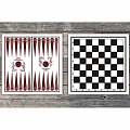 Доска картонная двухстороняя: шахматы, шашки, нарды 120_120
