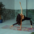 Коврик для йоги 185x68x0,4 см Inex Yoga PU Mat полиуретан с принтом PUMAT-GIL90 розовый мрамор с позолотой 120_120