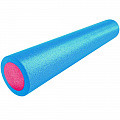 Ролик для йоги полнотелый 2-х цветный, 90х15см Sportex PEF90-45 голубой\розовый 120_120