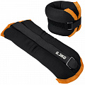 Утяжелители Sportex (2х0,3кг) (нейлон) в сумке (черный с оранжевой окантовкой) ALT Sport HKAW101-6 120_120