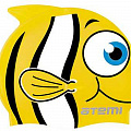 Шапочка для плавания Atemi FC101 рыбка желтая 120_120