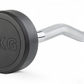 Штанга неразборная обрезиненная 10 кг. Изогнутый гриф VictoryFit VF-DX5100 120_120